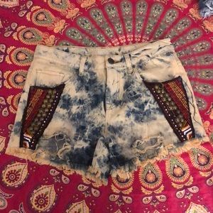Detailed Denim Shorts